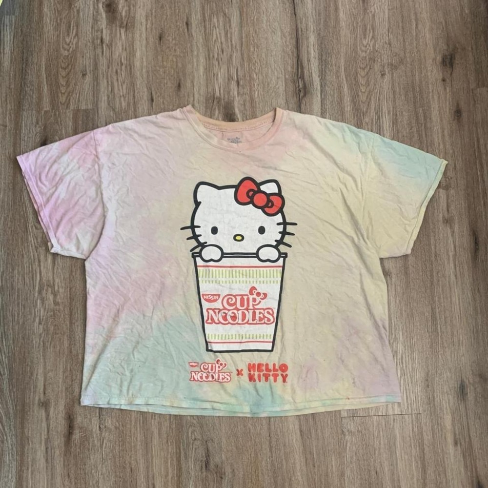 Hello Kitty x Nissin Cup Noodles tie-dye t-shirt - size XXXL